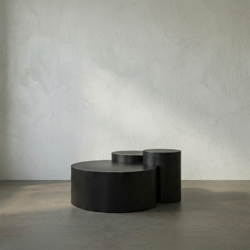 Noir Ella Coffee Table, Black Steel