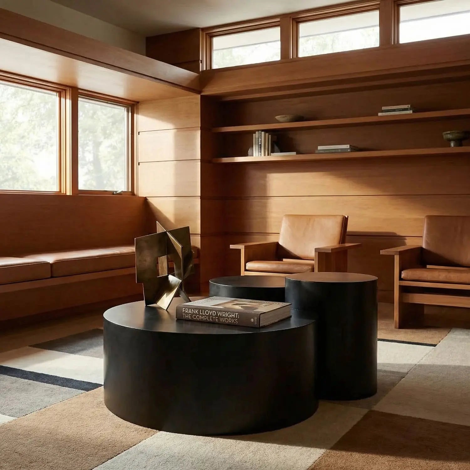 Noir Ella Coffee Table, Black Steel