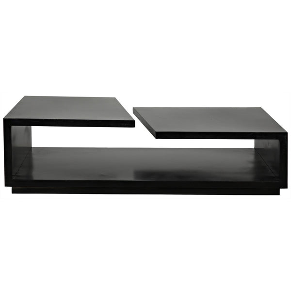 Noir Shift Coffee Table, Black Steel