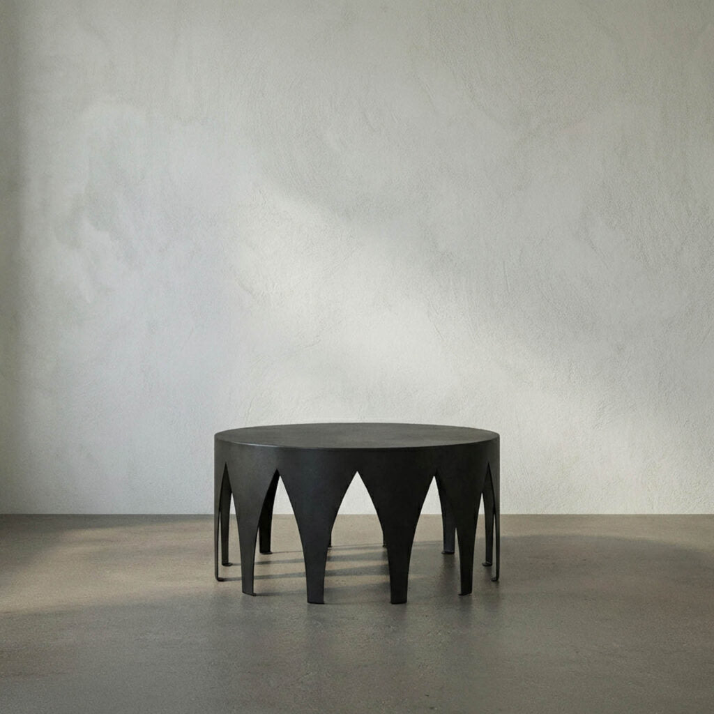 Noir Morocco Coffee Table, Black Steel
