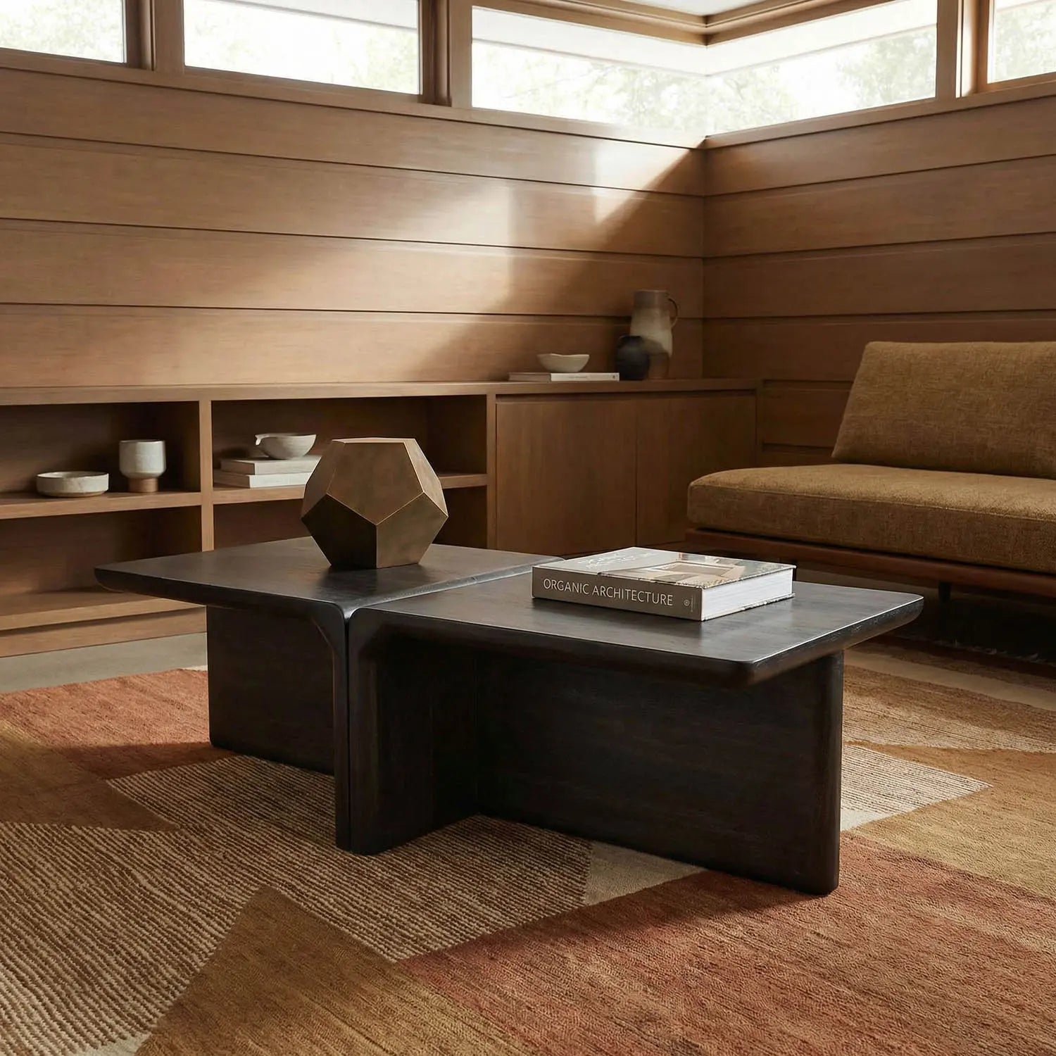 Noir Hagen Coffee Table, Ebony Walnut