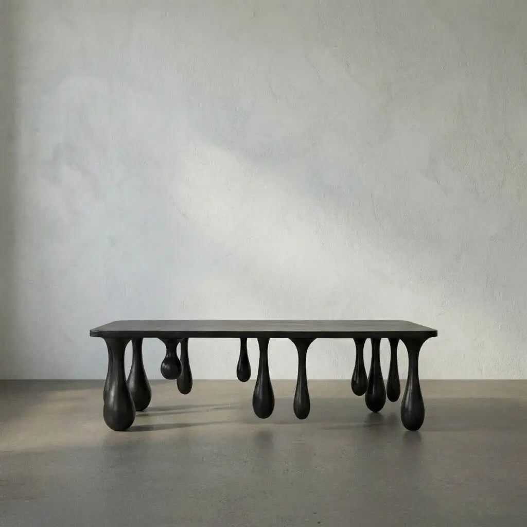 Noir Drop Coffee Table, Hand Rubbed Black