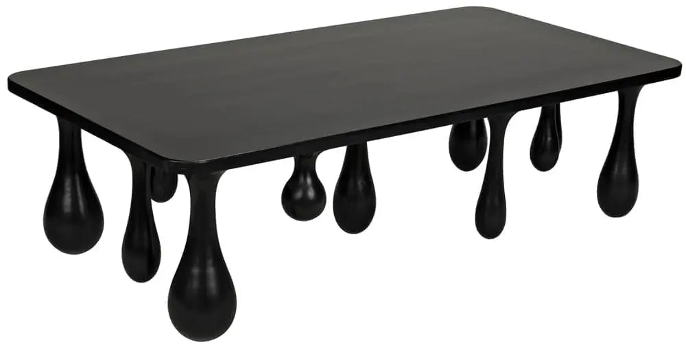 Noir Drop Coffee Table, Hand Rubbed Black