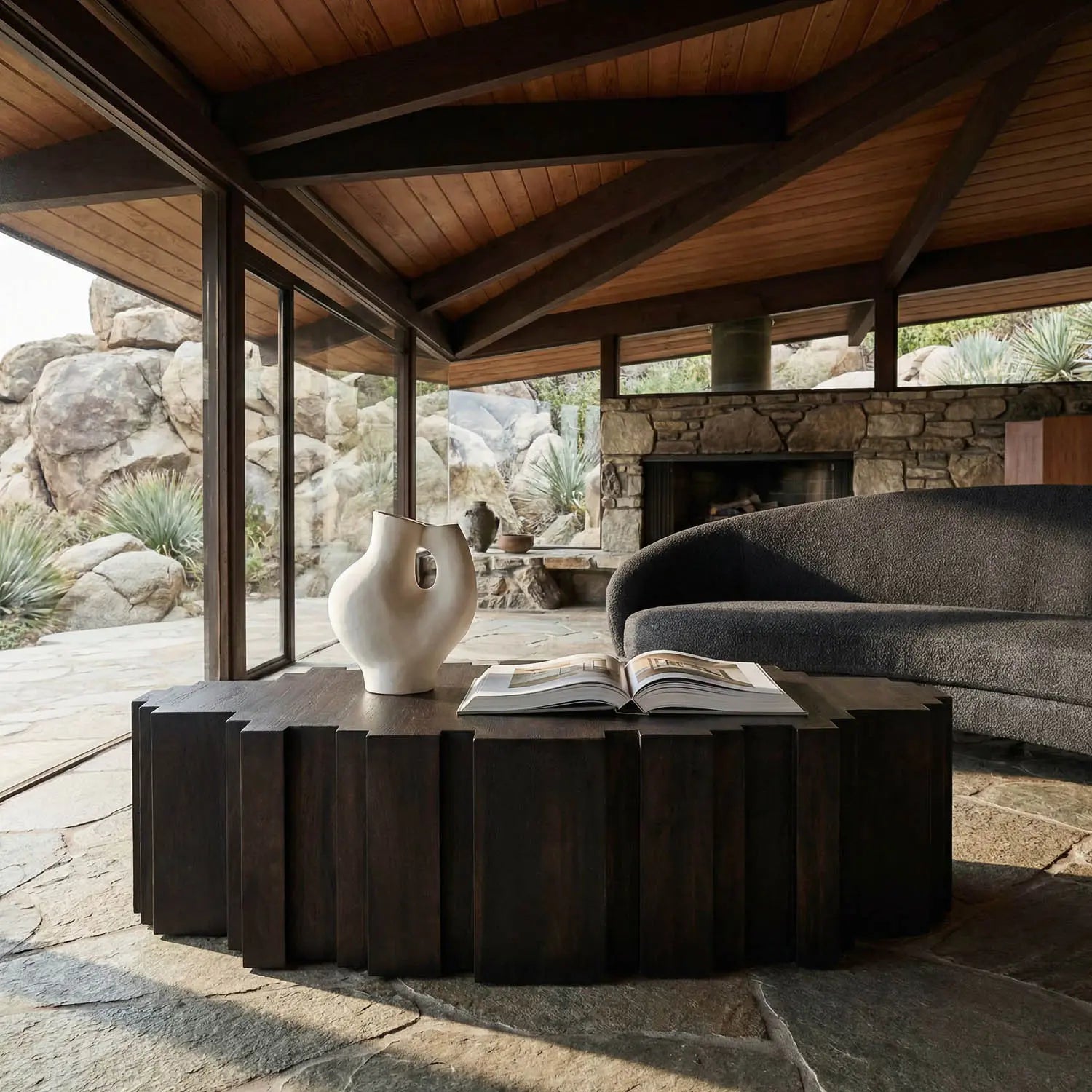 Noir Royce Coffee Table, Ebony Walnut