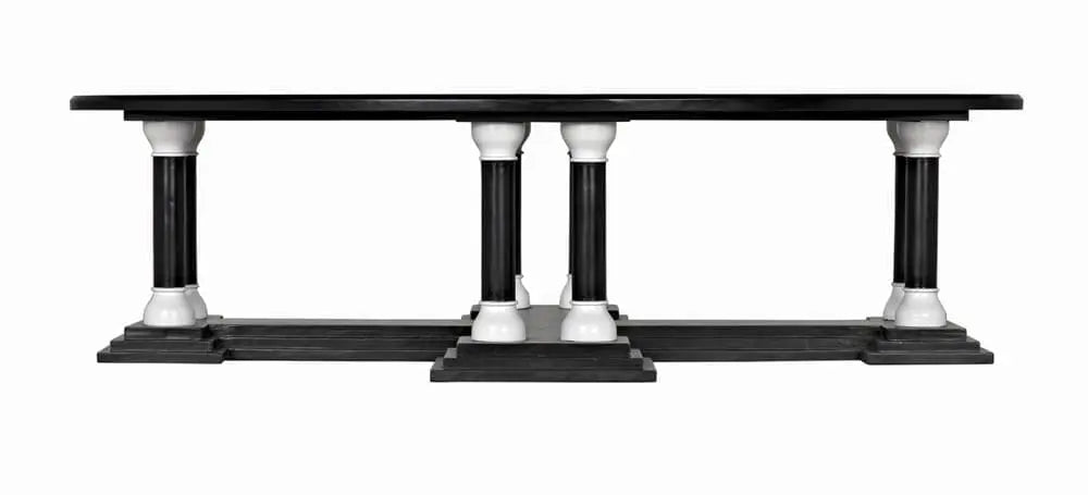 Noir Desoto Coffee Table, Hand Rubbed Black And Solid White