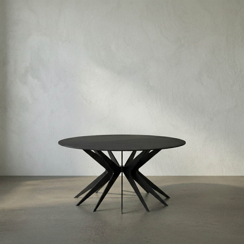 Noir Spider Coffee Table, Black Metal