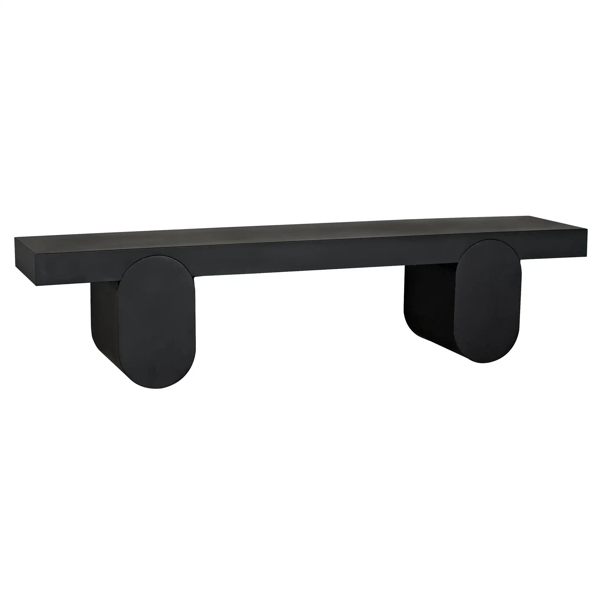 Noir Evora Coffee Table, Black Metal