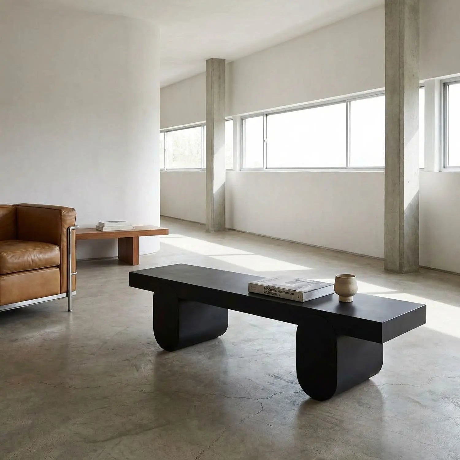 Noir Evora Coffee Table, Black Metal