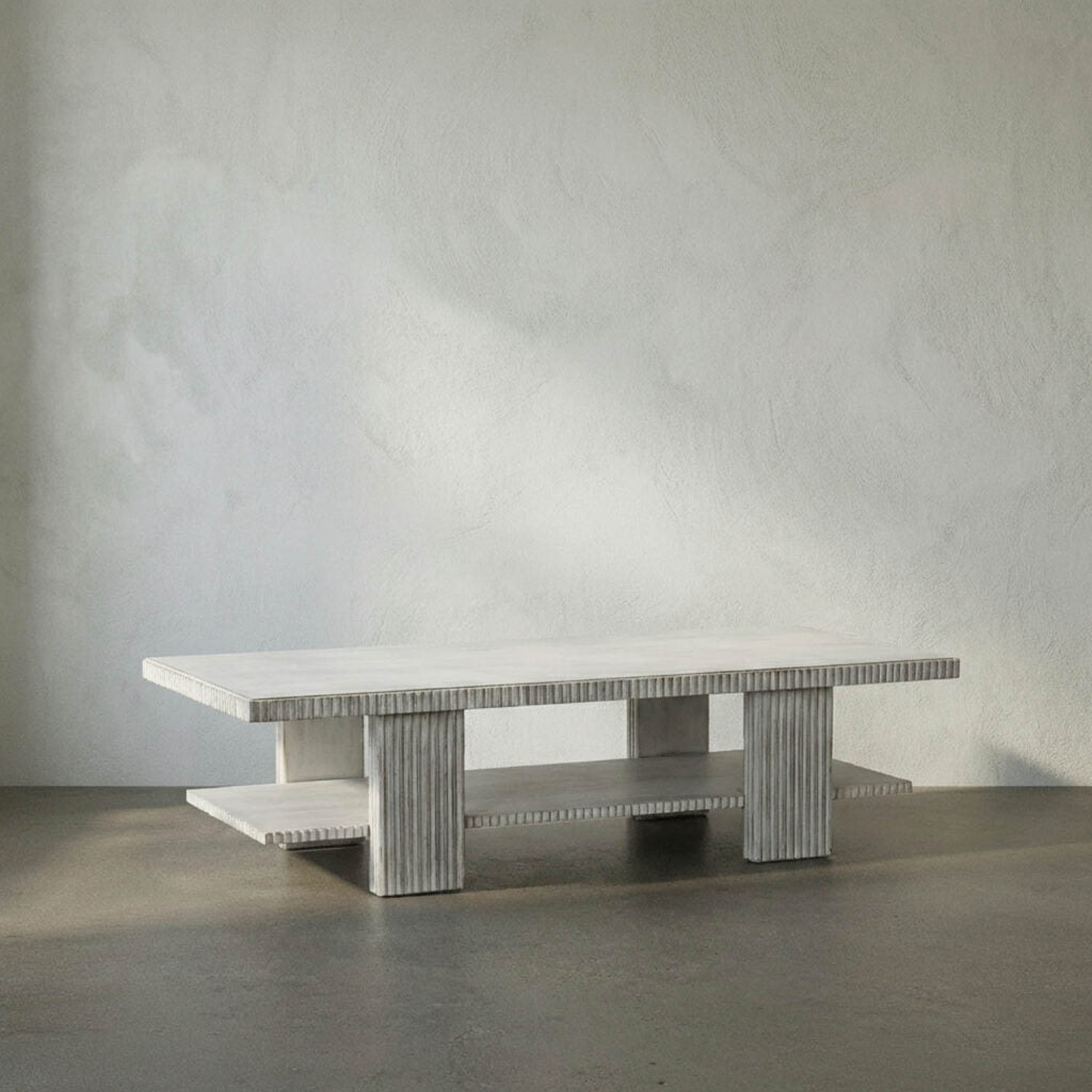 Noir Humphrey Coffee Table, White Wash