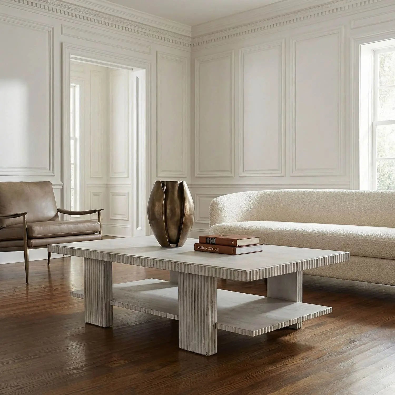 Noir Humphrey Coffee Table, White Wash