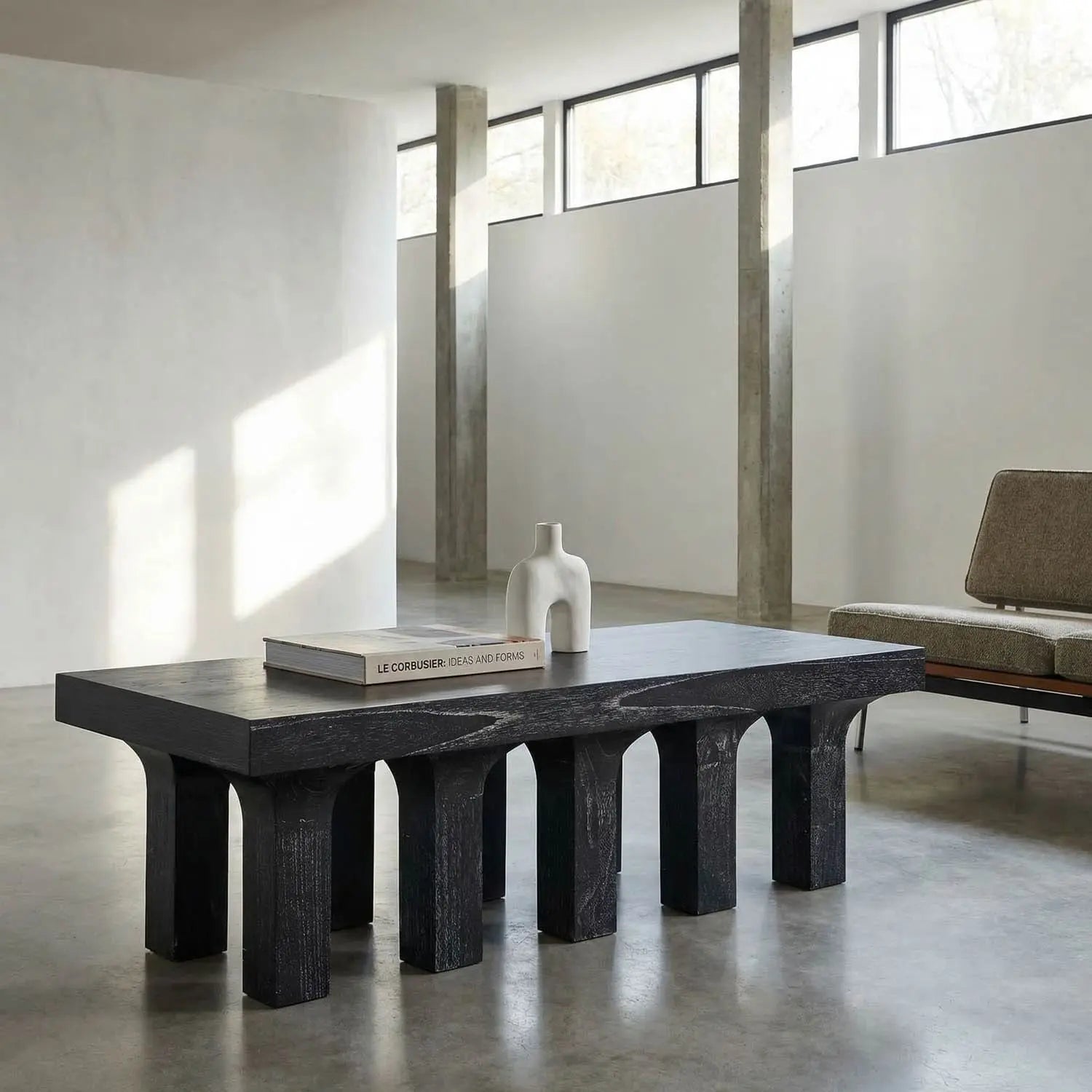 Noir Santos Coffee Table, Cinder Black