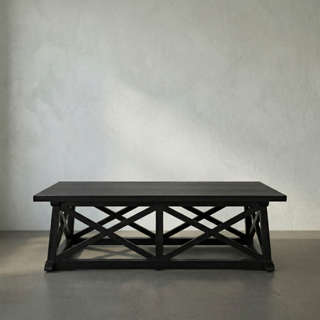 Noir Sutton Coffee Table,Hand Rubbed Black