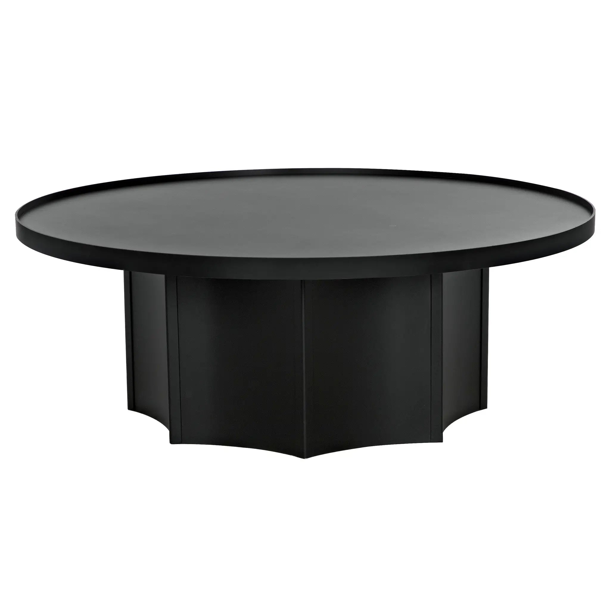 Noir Rome Coffee Table, Black Steel