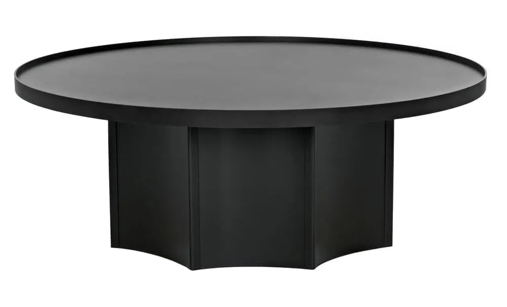Noir Rome Coffee Table, Black Steel