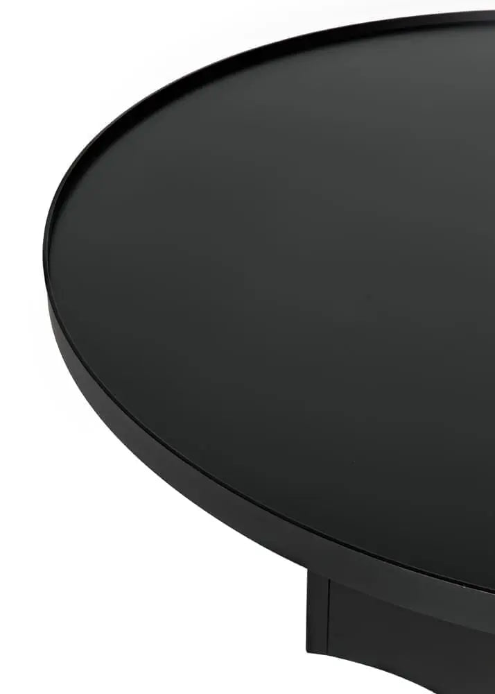 Noir Rome Coffee Table, Black Steel