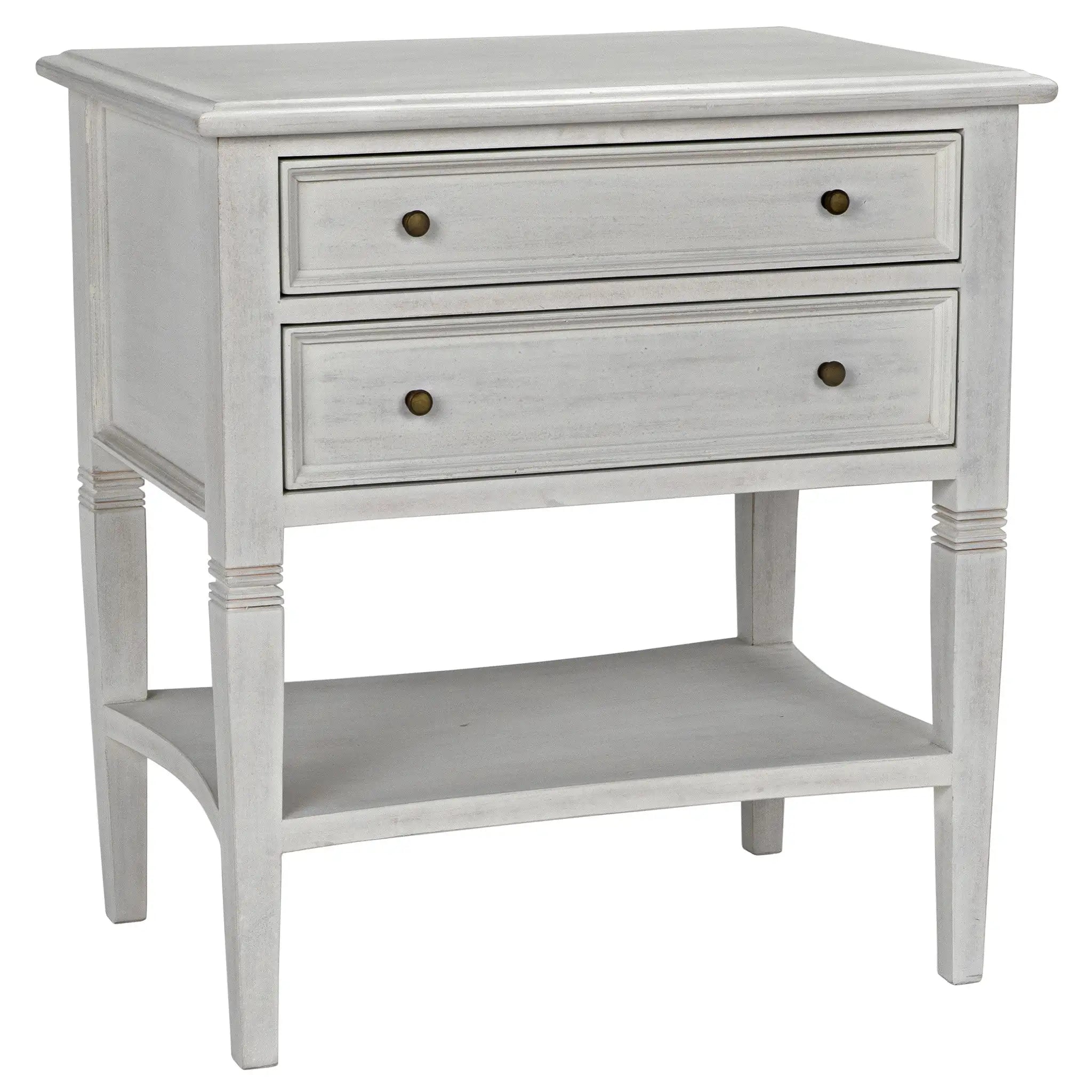 Noir Oxford 2 Drawer Side Table