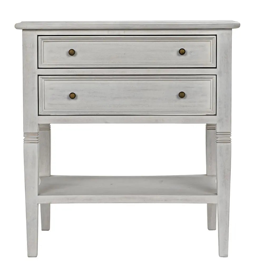 Noir Oxford 2 Drawer Side Table