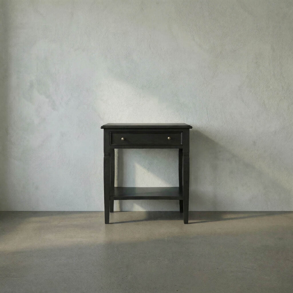 Noir Oxford 1 Drawer Side Table