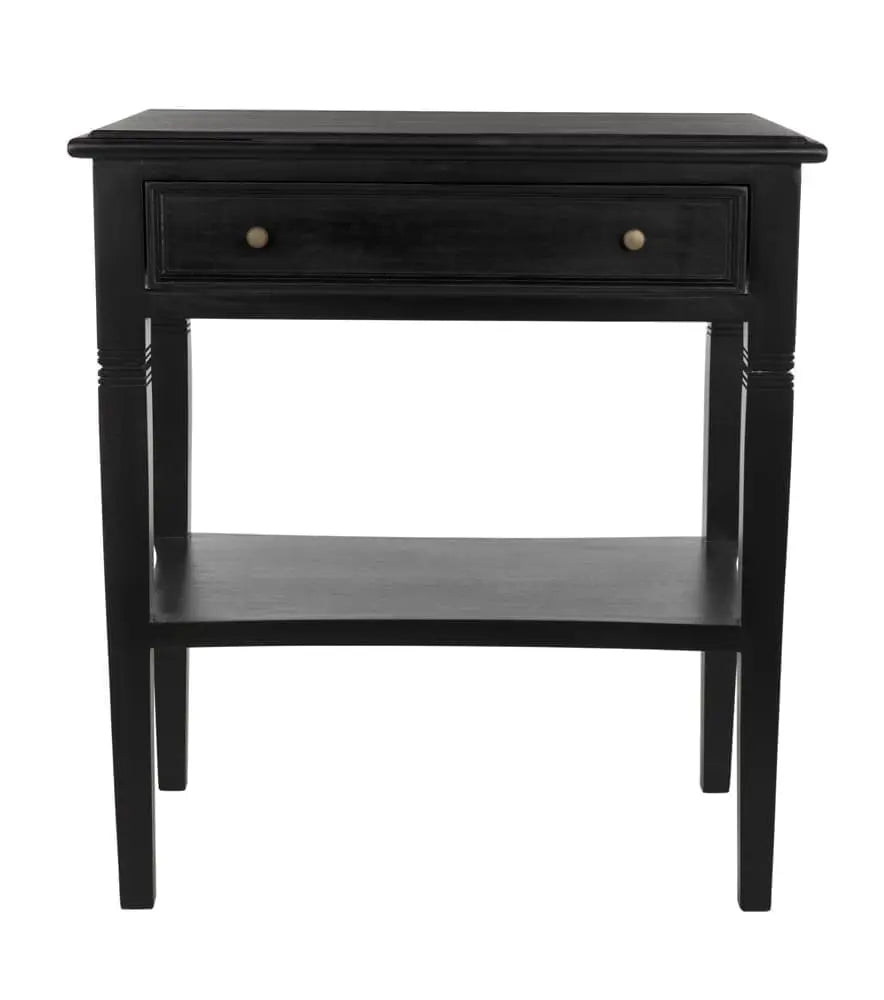 Noir Oxford 1 Drawer Side Table