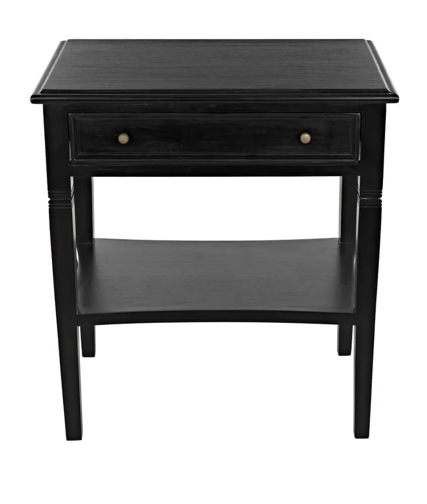 Noir Oxford 1 Drawer Side Table