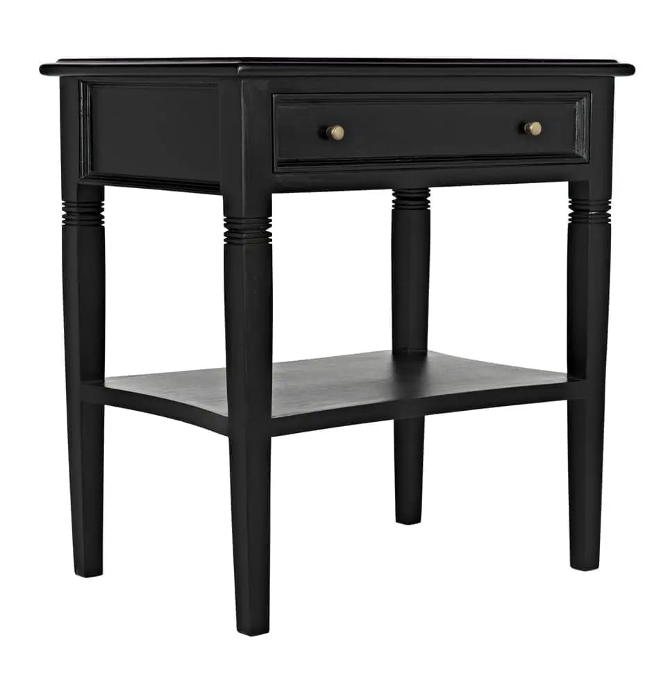 Noir Oxford 1 Drawer Side Table