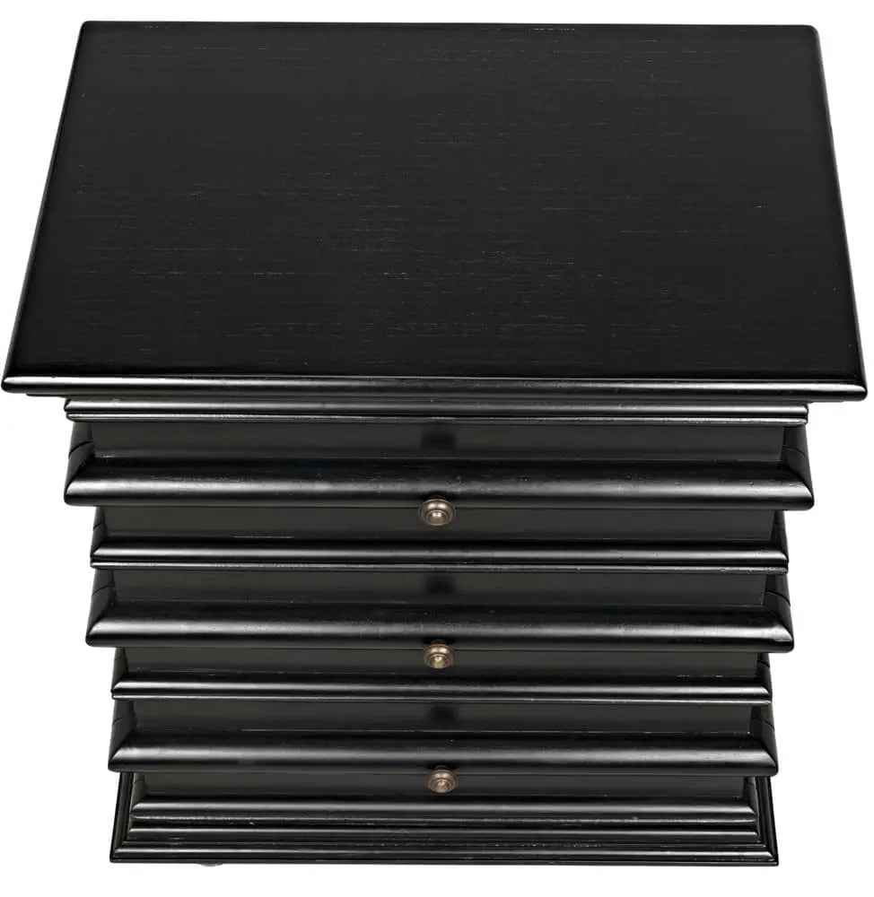 Noir Ascona Side Table, Hand Rubbed Black