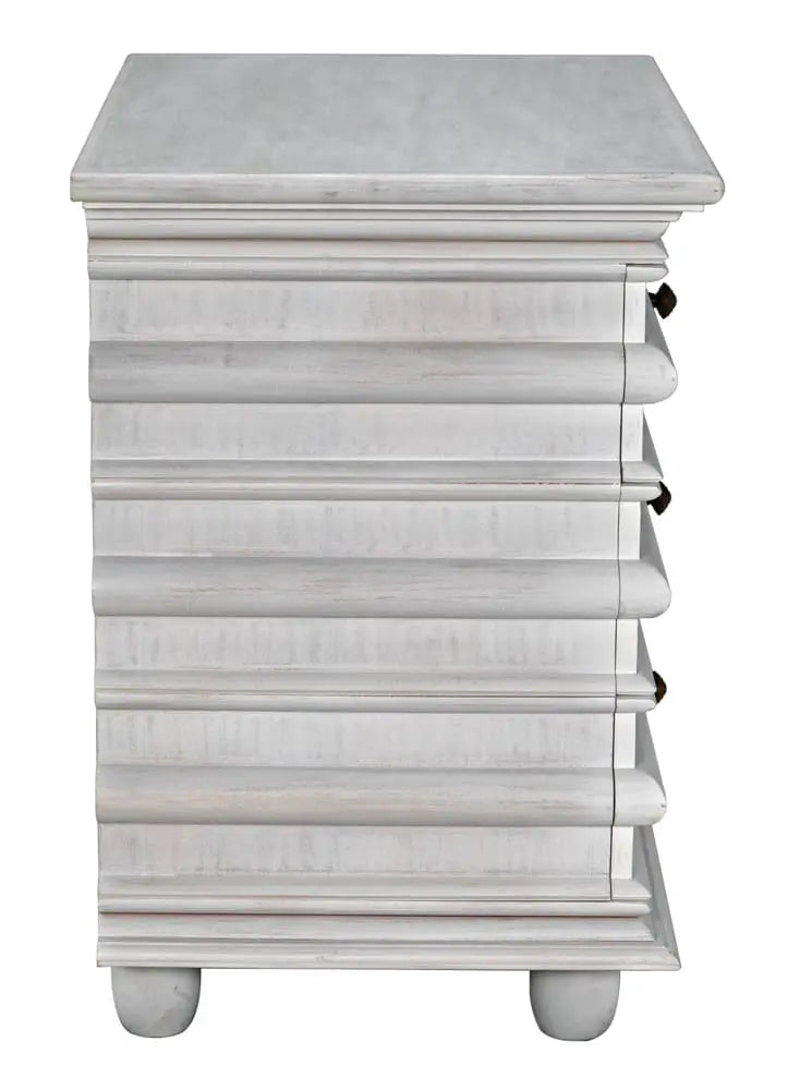 Noir Ascona Side Table, White Wash