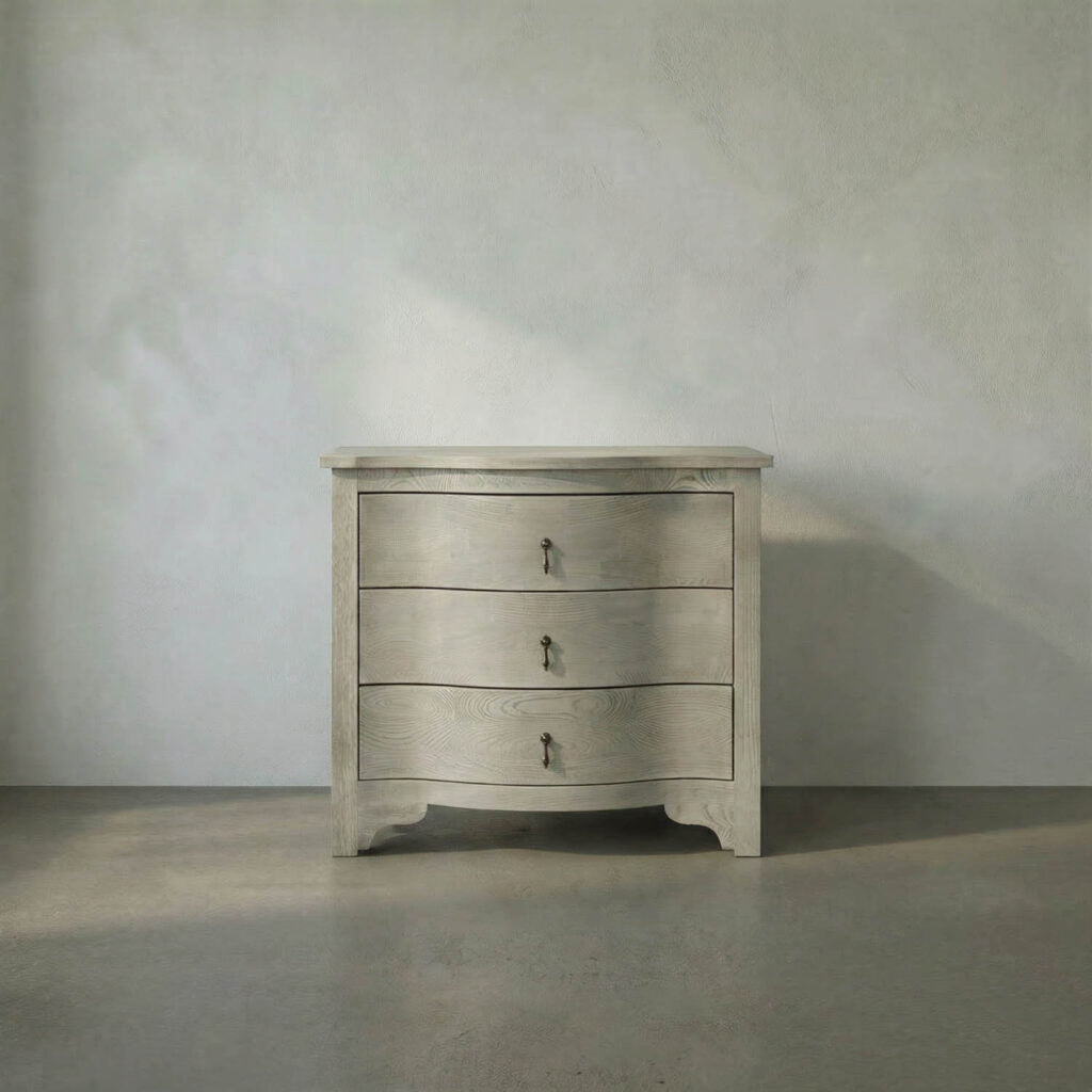 Noir Curved Front Side Table