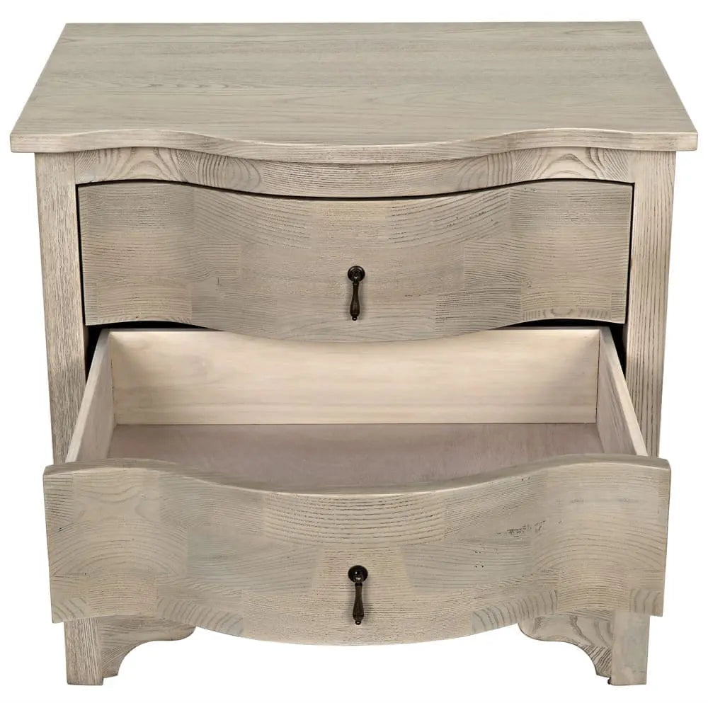 Noir Curved Front Side Table