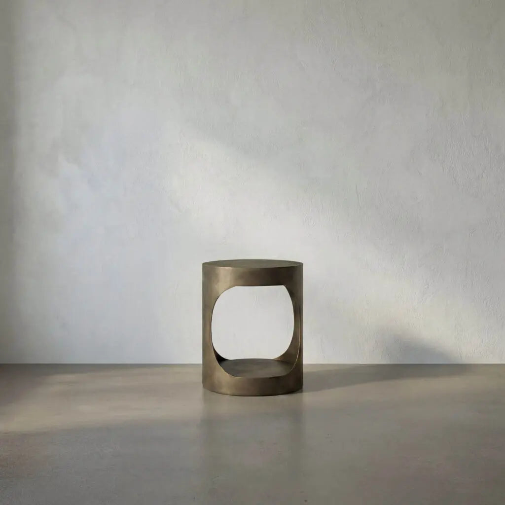 Noir Eclipse Round Side Table