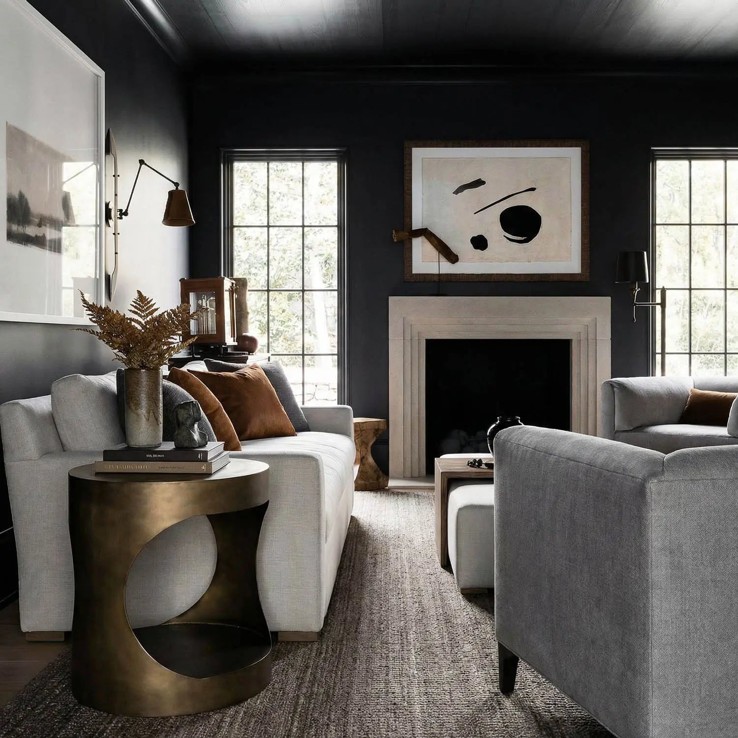 Noir Eclipse Round Side Table