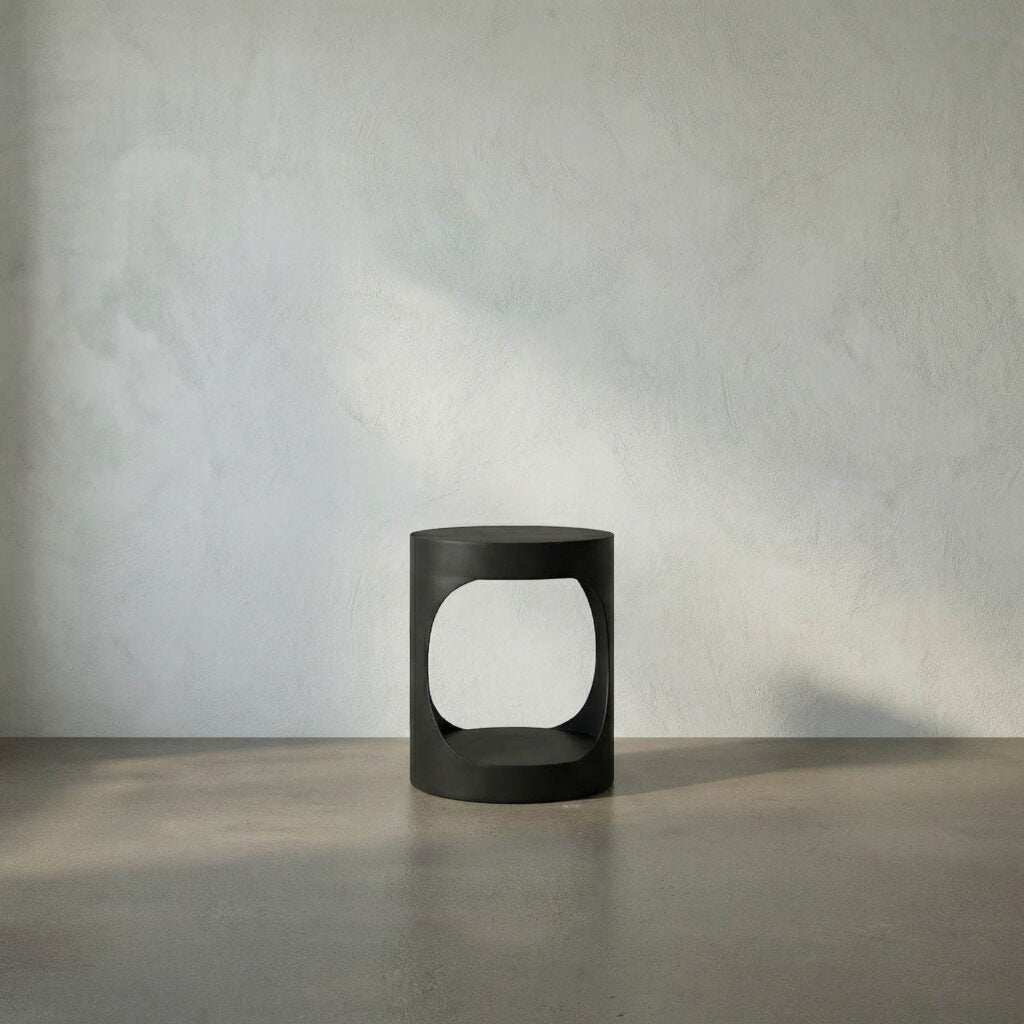 Noir Eclipse Round Side Table