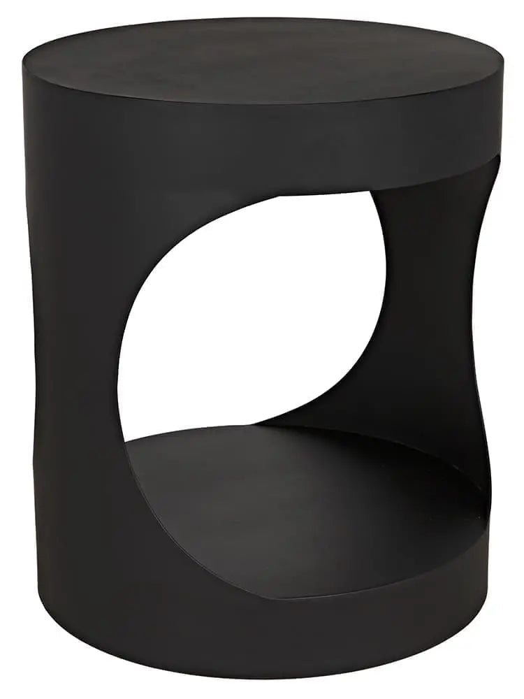 Noir Eclipse Round Side Table
