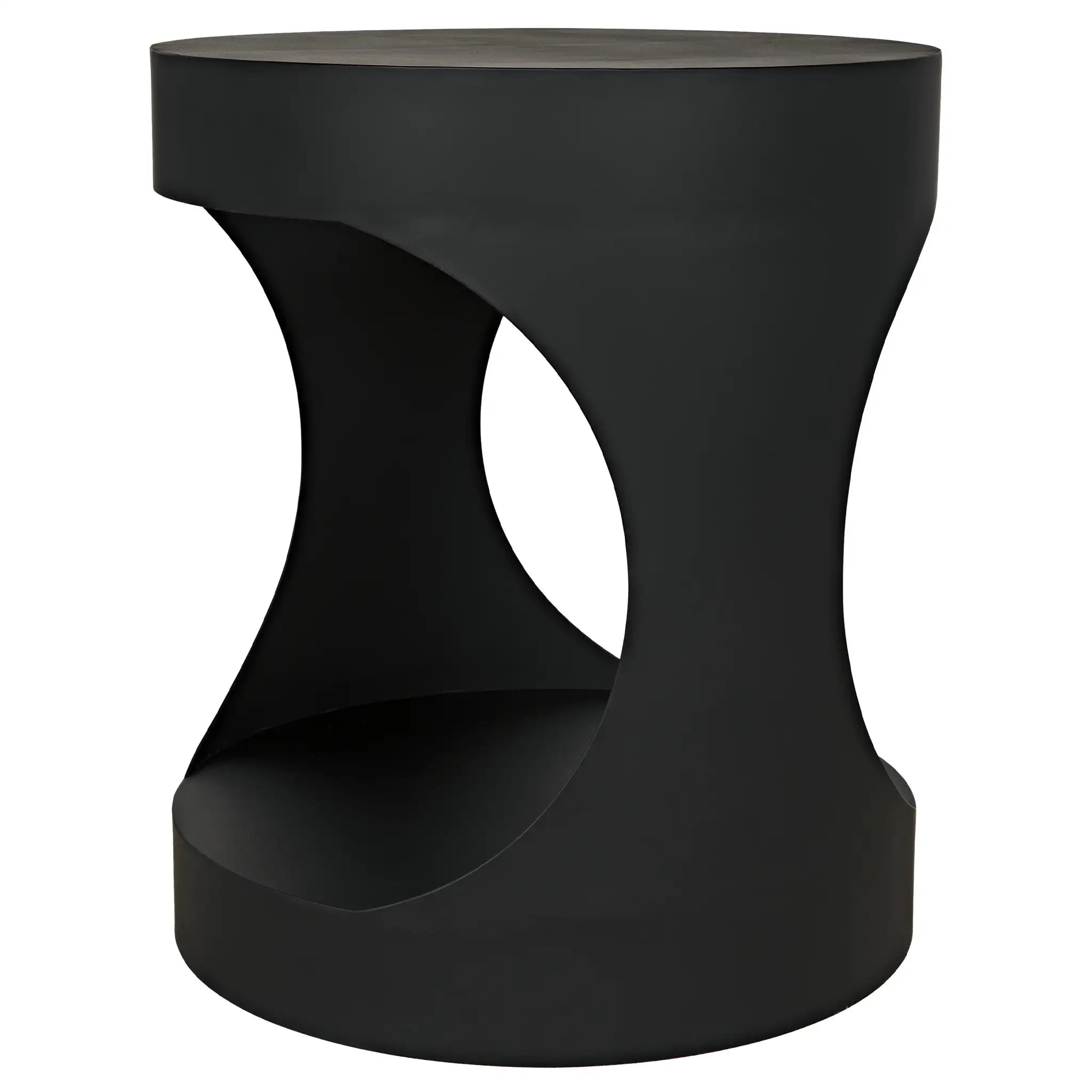 Noir Eclipse Round Side Table