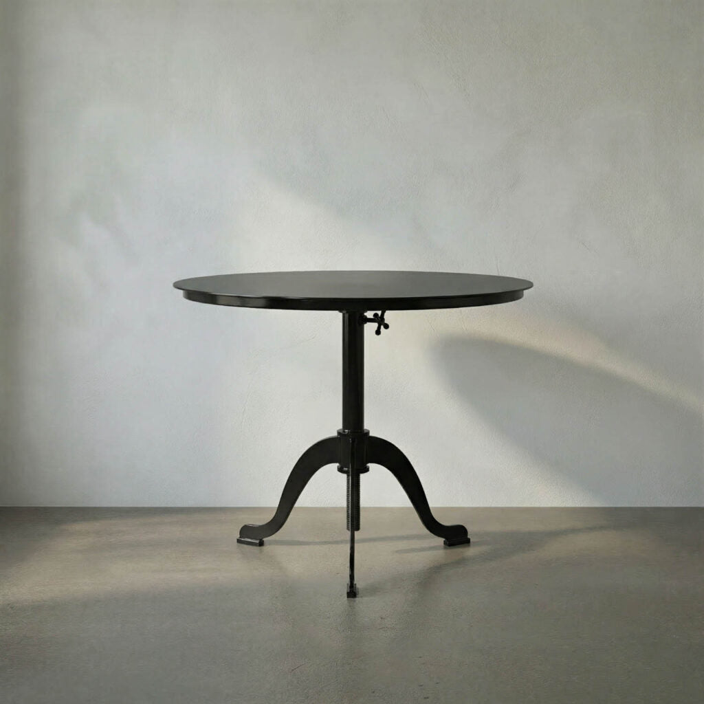Noir Calder Side Table, Black Steel