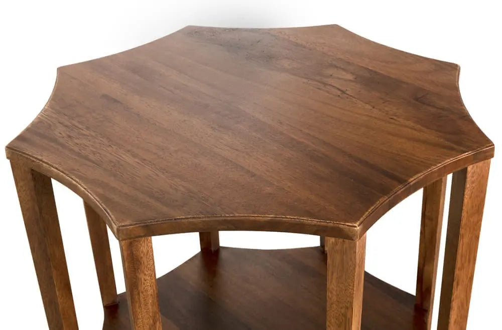 Noir Ariana Side Table, Dark Walnut