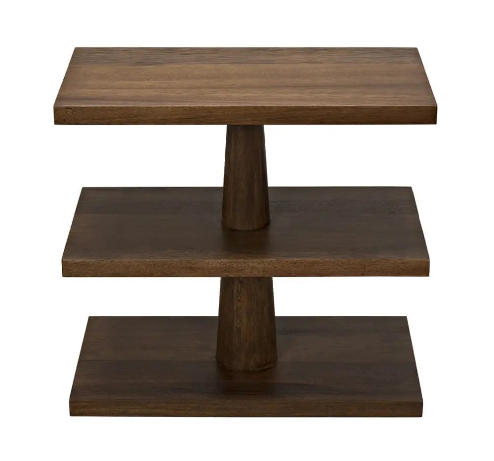 Noir Fatima Side Table, Dark Walnut