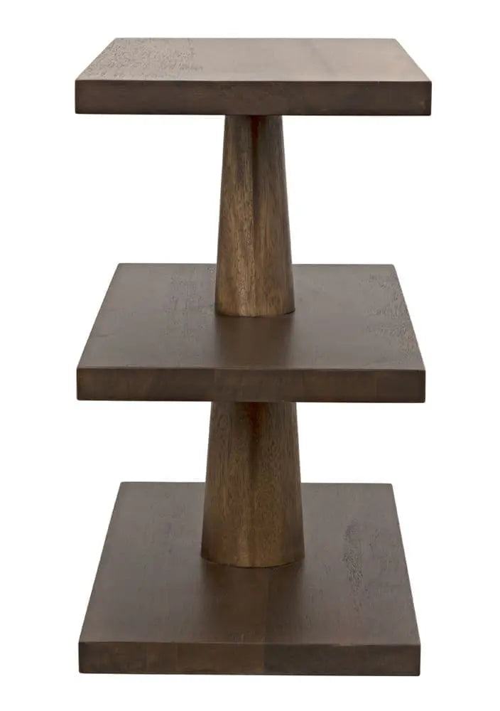 Noir Fatima Side Table, Dark Walnut