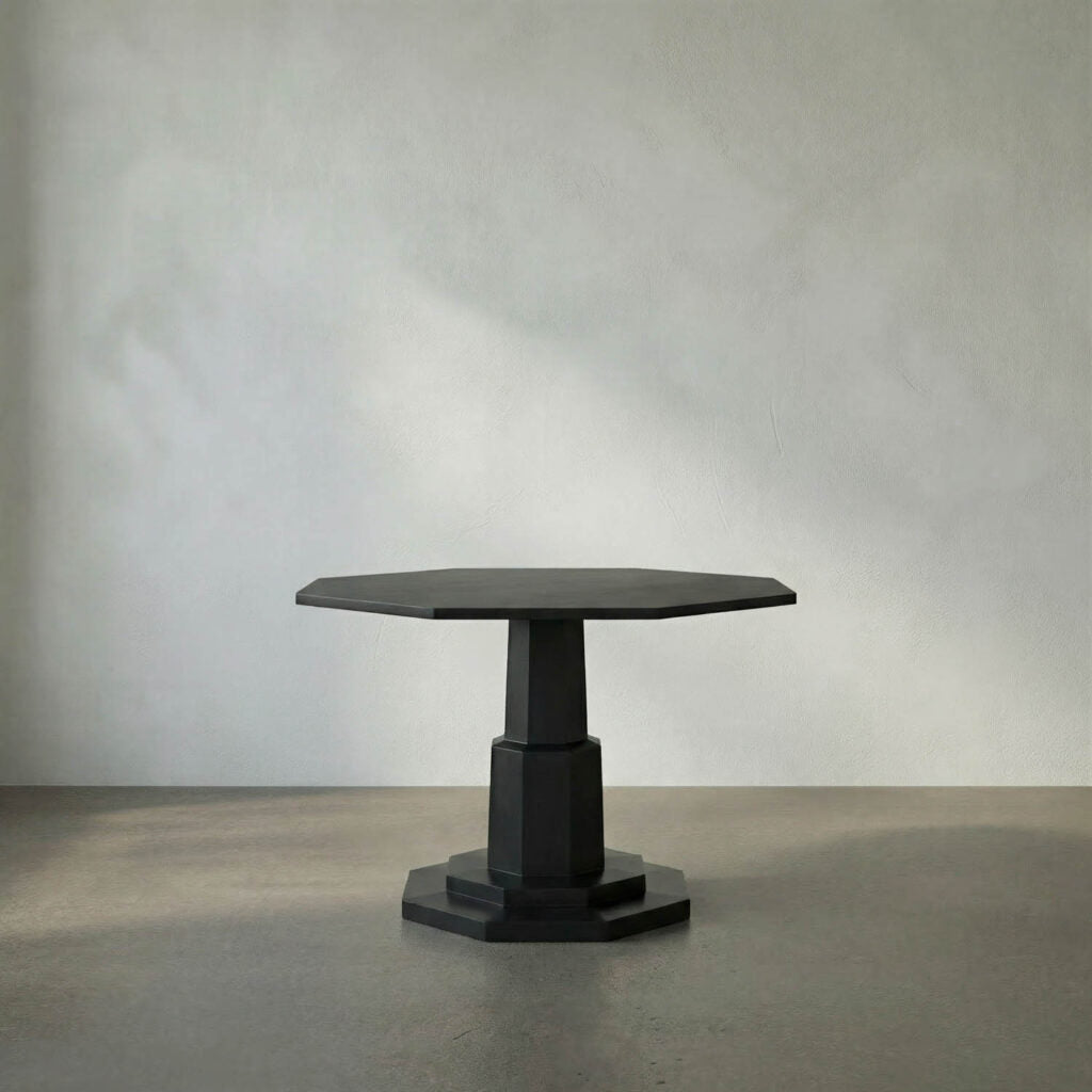 Noir Octagon Table, Pale