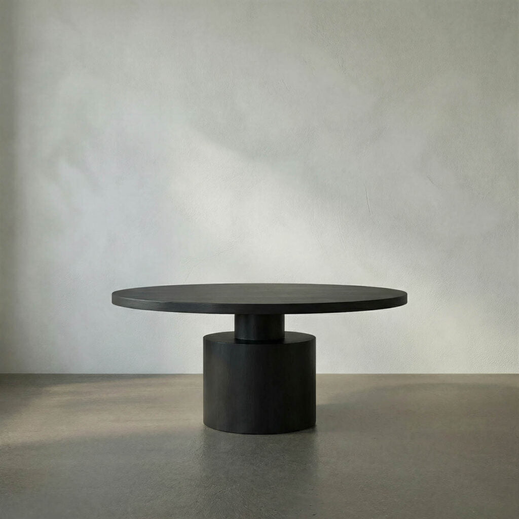 Noir Marlow Dining Table, Black Steel