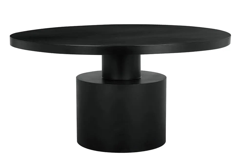 Noir Marlow Dining Table, Black Steel