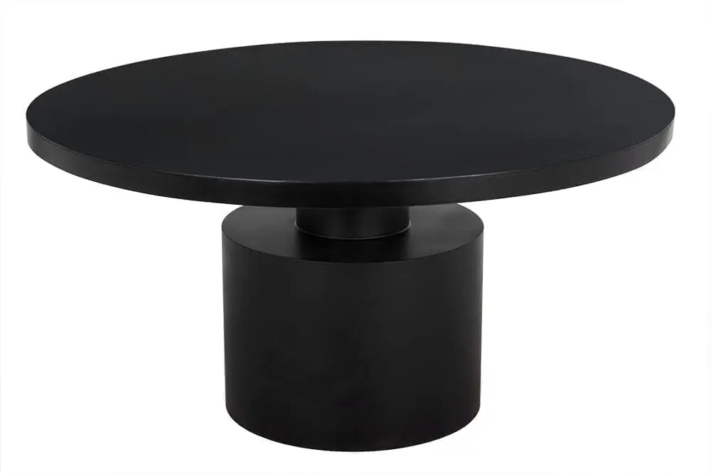 Noir Marlow Dining Table, Black Steel