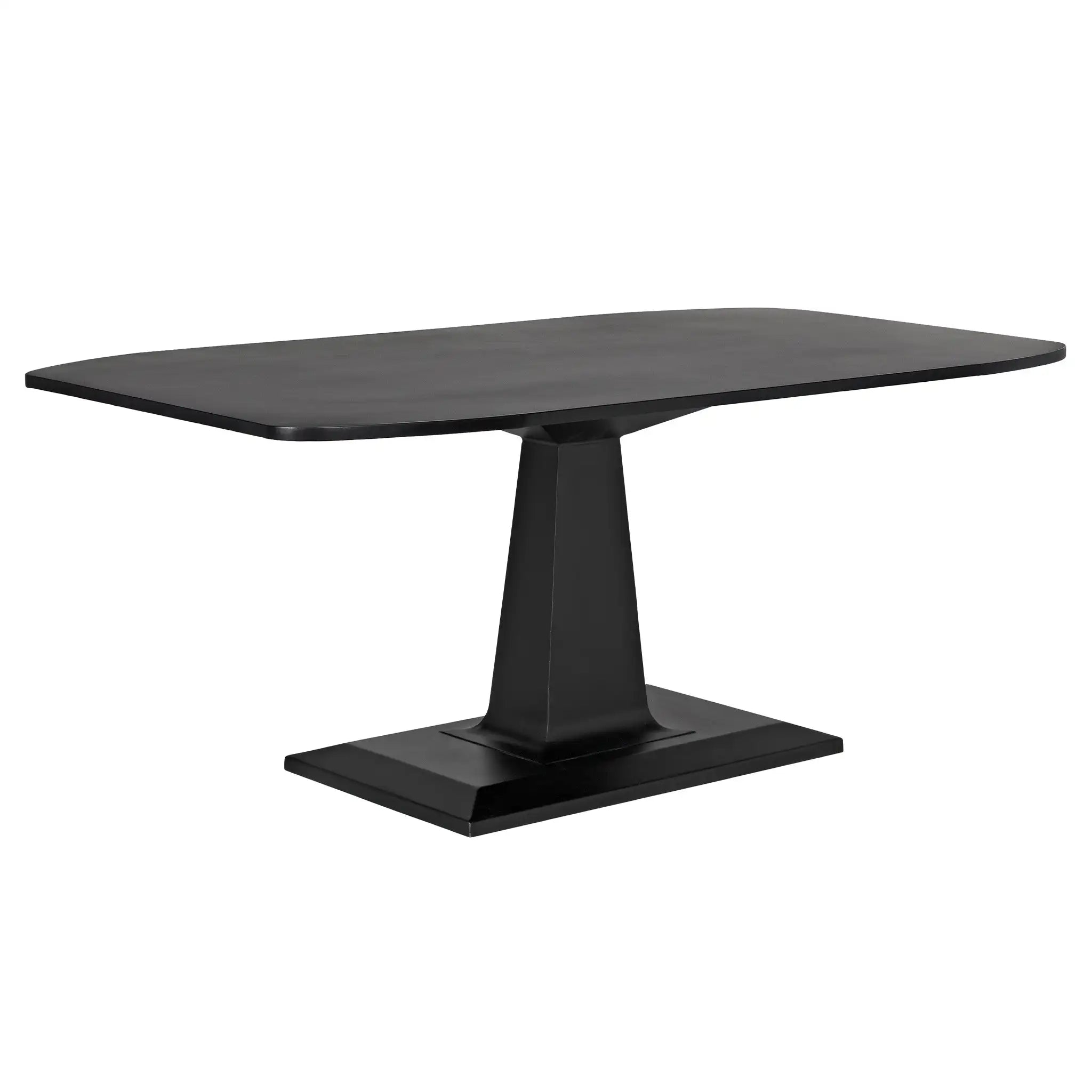 Noir Amboss Dining Table, Black Steel