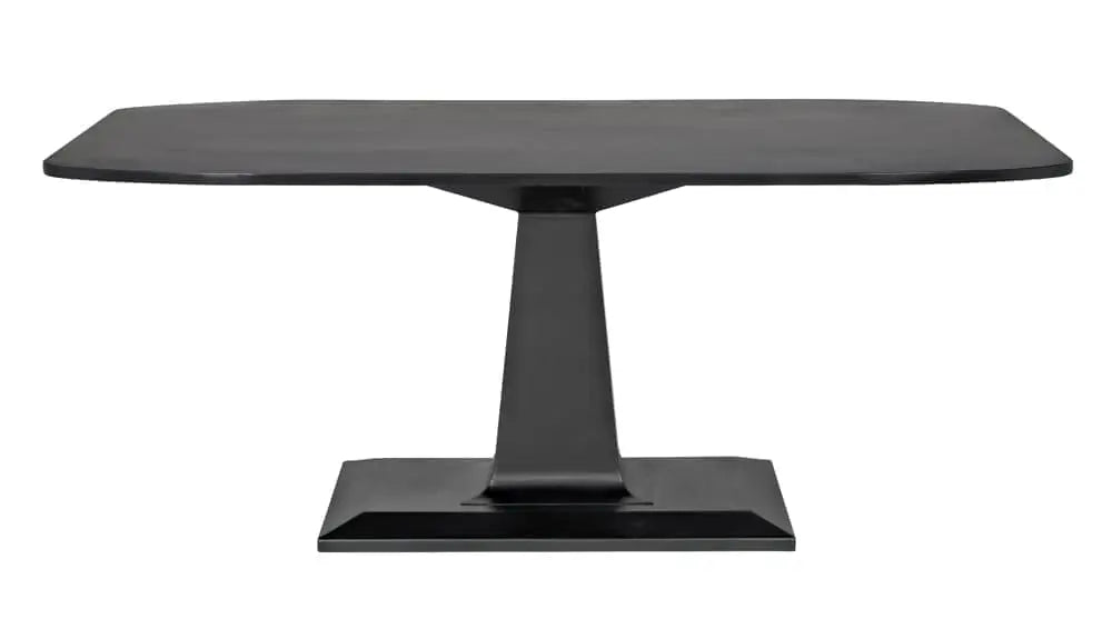 Noir Amboss Dining Table, Black Steel