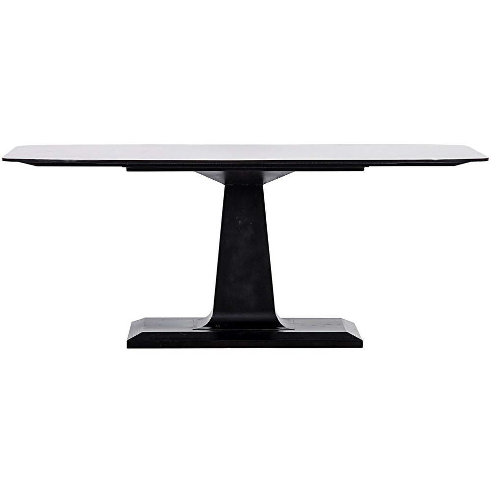 Noir Amboss Dining Table, Black Steel