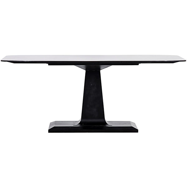 Noir Amboss Dining Table, Black Steel