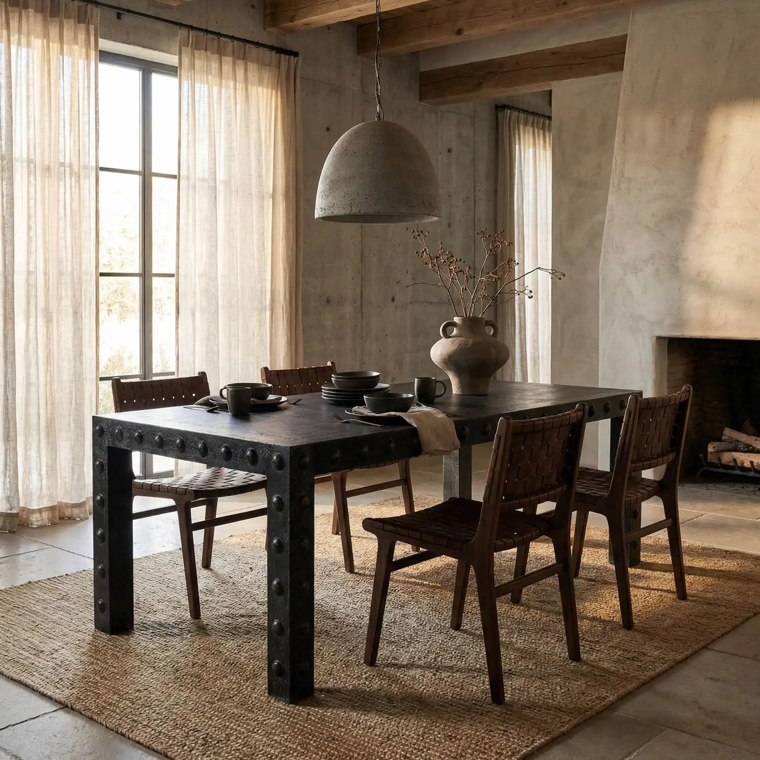 Noir Didier Dining Table, Black Walnut