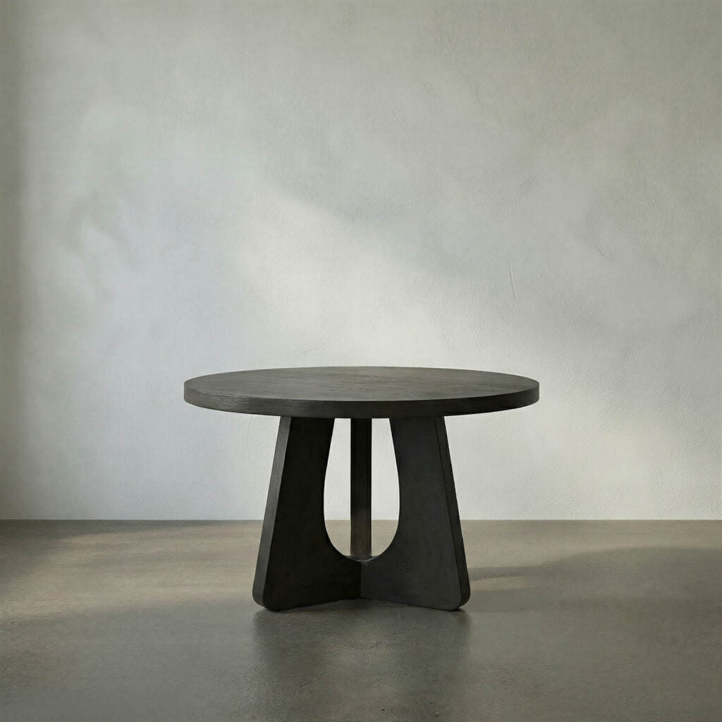Noir Nobuko Dining Table, 48" Diameter, Pale