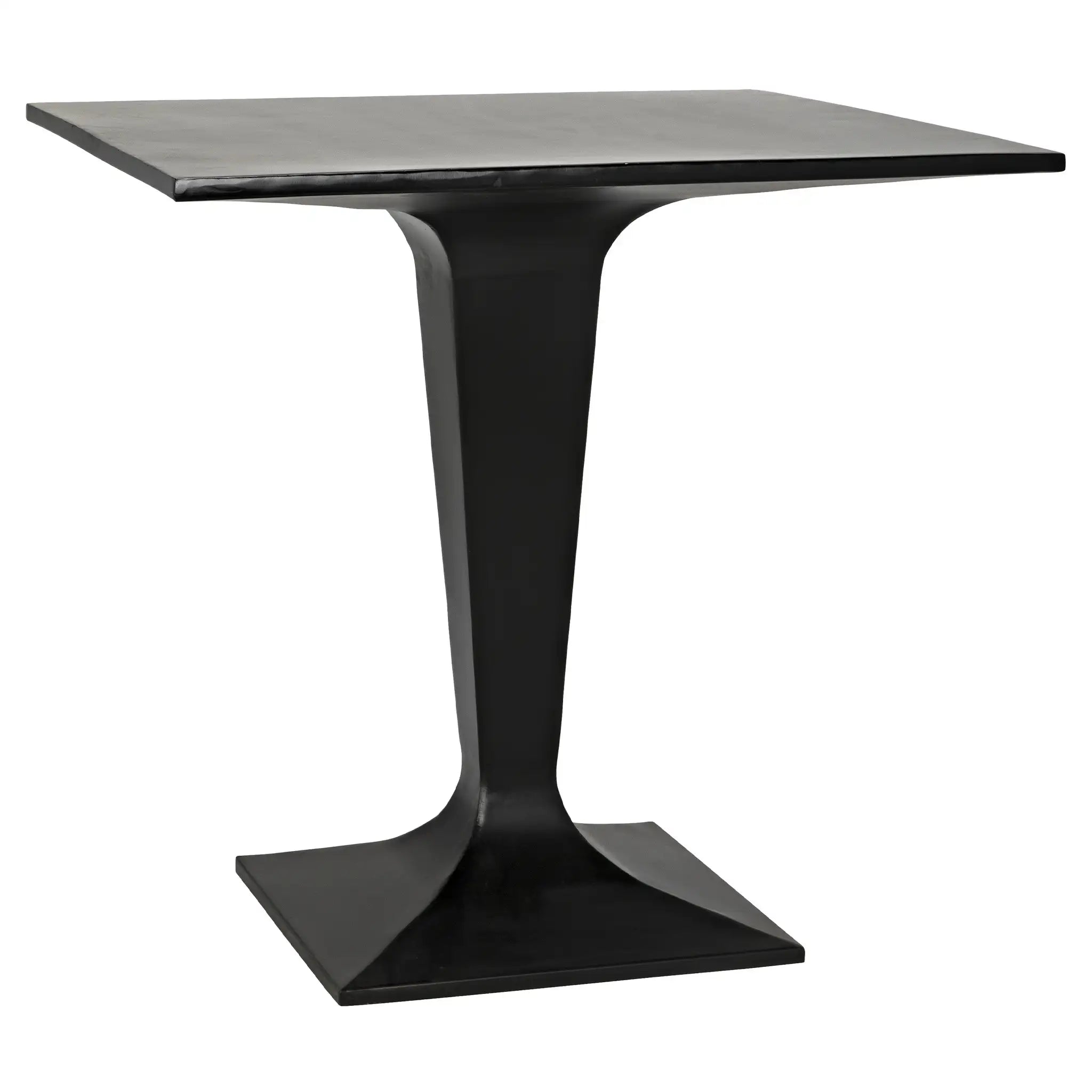 Noir Anoil Bistro Table, Black Steel