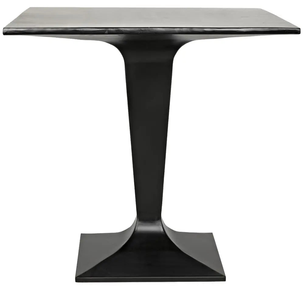 Noir Anoil Bistro Table, Black Steel
